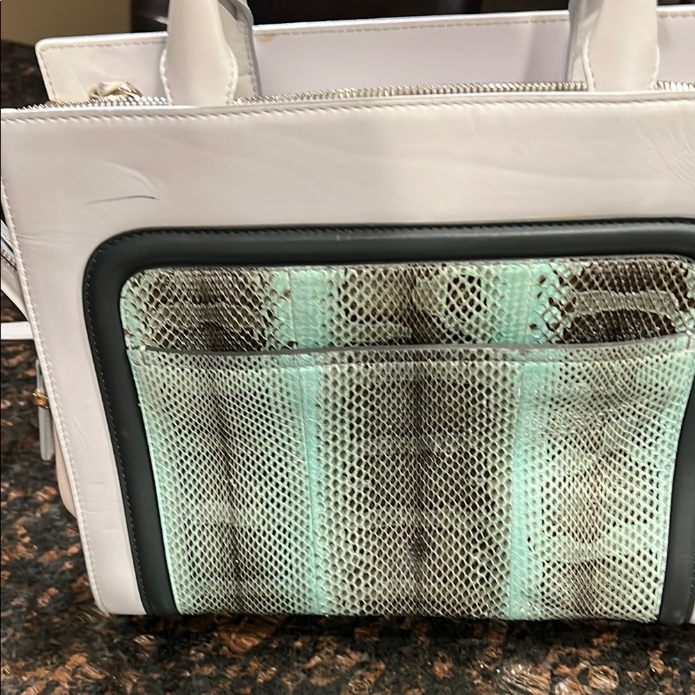 Jason Wu White And Gray Satchel With Structured D… - image 6